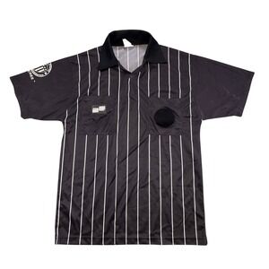 Official Sports US Soccer Federation Referee Jersey Mens Medium Black Pinstripe‎